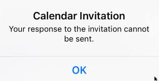 Your Response To The Invitation Cannot Be Apple Community