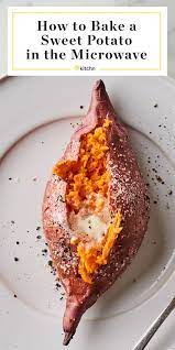 The Absolute Best Way To Cook A Sweet Potato In The Microwave Recipe Sweet Potato Recipes Healthy Microwave Sweet Potato Steamed Sweet Potato