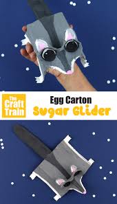 Researchers claim that in sugar gliders and other small animals, playtime boosts mental health and encourages natural. Egg Carton Sugar Glider Craft The Craft Train