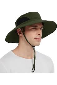 CAMOLAND Breathable Wide Brim Boonie Hat Outdoor UPF 50+ Sun Protection  Mesh Safari Cap for Travel Fishing (Army Green) : Amazon.co.uk: Fashion