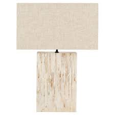 Marjorie Mother Of Pearl Table Lamp In Linen Table Lamp Lamp Contemporary Table Lamps