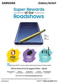 Samsung was able to verify the phone originated in malaysia and such most likely was registered to and not released or unlocked. Samsung Galaxy Note 9 Roadshow Begins Offering Freebies Cash Rebates And Meet Greet With Local Celebrities Technave
