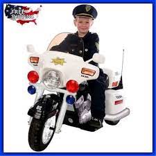 Kids Police Motorcycle Ride On Riding Toys For Boys Electric Bike Sound Lights5 And Charger Included Sideview Mirrors Kids Police Toys For Boys Riding Toys