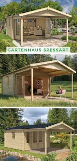 Gartenhaus Spessart Iso In 2019 Gartenhaus Mit Terrasse Gartenhaus Und Blockbohlen Gartenhaus