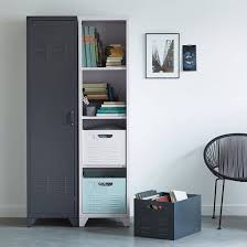 Image Meuble Bas 2 Portes En Metal Hiba La Redoute Interieurs Garderobe Schrank Garderobenschrank Metallschranke