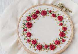 Available on my youtube channel and shop vingert.store схема доступна на русском языке. Hand Embroidery Roses Wreath Pdf Pattern In 2021 Rose Embroidery Designs Rose Embroidery Pattern Embroidery Heart Pattern