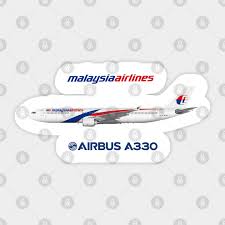 Das fluggerät wurde kurz vorher von einer 737 auf den a330 geändert, was zu enormen verzögerungen. Illustration Of Malaysia Airlines Airbus A330 300 Airbus A330 Airplane Sticker Teepublic