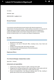 Sample of letter of application by provost: Latest Cv Format In Nigeria Recommended By Hr Personal Statement College Application Essay Cv Format