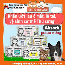 Khăn ướt kháng khuẩn vệ sinh mắt mũi cho chó mèo, bịch 80 miếng | Lazada.vn