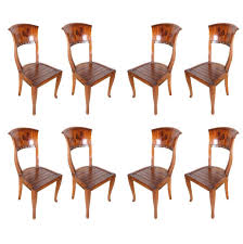 Set Of Eight Biedermeier Style Dining Chairs 1stdibs Com Dining Chairs Antique Dining Room Chairs Biedermeier Furniture
