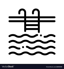 Water Swimming Pool Sign Thin Line Icon Royalty Free Vector Aff Sign Thin Pool Water Ad