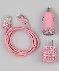 Look At This Pink Rhinestone Lightning Cable Charger Set On Zulily Today Lightning Cable Cable Charger Pink