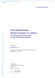 Pdf Steel Building Design Worked Examples For Students In