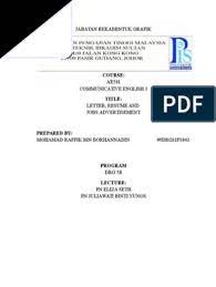 Diploma reka bentuk grafik berkomputer di kolej teknologi cosmopoint cawangan. Resume Letter Advertisement