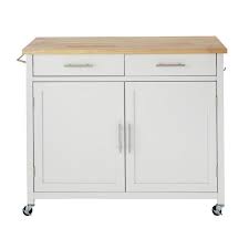 stylewell glenville white kitchen cart