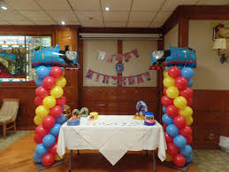 The table confetti that comes with it is nice and big so it makes the clean up super easy. Thomas The Train Balloon Columns Please Go To Youtube Com Search Party Decorat Trains Birthday Party Thomas The Train Birthday Party Thomas Birthday Parties