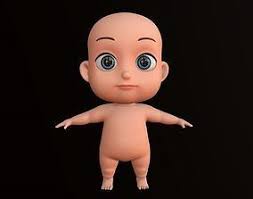 Asset Cartoons Character Girl Baby Rig 3d Models 3d Model Cartoon Cartoon Characters 3d Model