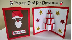 Glue a tab behind each picture, connecting it to the layer behind it. Easy Pop Up Card For Christmas Santa Handmade Card Diy Youtube