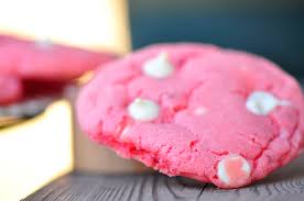 (this made about 50 cookies) Strawberry Cake Mix Cookies With White Chocolate Chips The Vegetarian Ginger