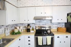 How To Brighten Up Your Old Dated Brick Wall Diy New Kitchen Cabinets Kitchen Cabinets Painting Kitchen Cabinets