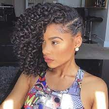 Naturally Curly Hairstyles With Side Braids Side Curly Hairstyles Medium Natural Hair Styles Hair Styles