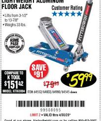 Pittsburgh 1 5 Ton Aluminum Rapid Pump Racing Floor Jack For 59 99 In 2020 Harbor Freight Tools Floor Jack Pittsburgh