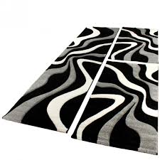 Teppich läufer und brücken im wunschmaß. Bettumrandung Laufer Teppich Trendig Modern Grau Schwarz Weiss Lauferset 3tlg Kaufen Bei Diva Teppich Center