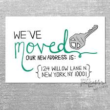 We Ve Moved Card With Custom Address 4x6 Printed Card With Envelope Or Digital File Https Www Etsy Change Of Address Cards Moving Cards New Address Cards