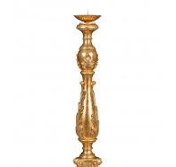 CANDELABRO DE MADERA CON ACABADO EN PAN DE ORO ANTIGUO HECHO EN ITALIA