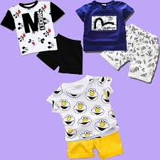 Buy Stylish Printed Kids Boys Girls Clothing Sets Pack Of 3 Online In India  At Discounted Prices