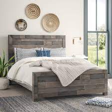 Solid wood bed frame wooden bed frames wood beds bed furniture pallet furniture furniture this wooden bed frame features a distressed look with slatted boards for placing your box spring and. Mistana Abbey Solid Wood Platform Bed Reviews Wayfair