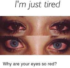 I M Just Tired Why Are Your Eyes So Red Meme On Me Me
