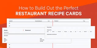 How To Build Out The Perfect Restaurant Recipe Cards Free