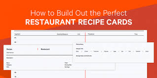 how to build out the perfect restaurant recipe cards free