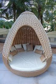 Reelaxx Egg Poly Rattan Sonneninsel Gartenmobel Lounge Sonnenliege Strandkorb Backyard Seating Outdoor Seating Balcony Decor