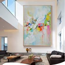 Abstract Painting On Canvas Wall Art Pictures For Living Room Wall Decor Home Decoration Hallway Yellow Pink Gold Acrylic Original Texture Abstract Canvas Wall Art Wall Art Pictures Living Room Art
