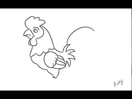 Cara Menggambar Ayam Jago How To Drawing Rooster Youtube
