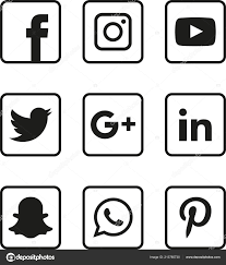 You can use this social media black and white icons set png image 300 × 300 px in your designs. Social Icons Vector Black And White