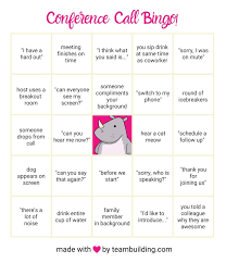 7 Team Building Games To Play On Zoom With Coworkers Teambuilding Com Conference Call Bingo Virtual Happy Hour Games To Play On Zoom