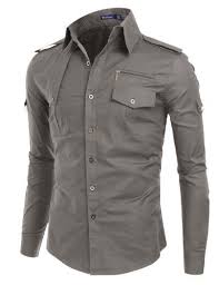 Doublju Mens Dress Shirt With Epaulet Mens Shirt Dress Men Shirt Style Mens Clothing Styles