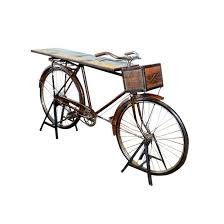 Cool Industrial Urban Bicycle Table Console Restaurants Bar Eating In 2020 Outdoor Patio Furniture Sets Outdoor Patio Decor Bicycle