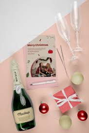 The complete drink recipe and how to make a mock pink champagne cocktail with cranberry juice, lemon lime soda, orange juice, pineapple juice, sugar, water. Free Psd Champagne Bottle With Mock Up