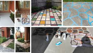 Before and after cobblestone painting technique to paint a cement patio floor. How To Paint Your Cement Floors And Convert It To A Beautiful Pavement My Desired Home
