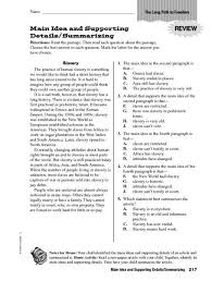 Free Printable Main Idea Worksheets Main Idea And Details Worksheets 5th Grade In 2020 Main Idea Worksheet Summarizing Worksheet Main Idea Third Grade