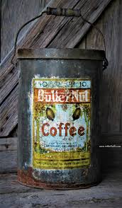 Antique Butter Nut Coffee 10 Pound Tin Pail With Paper Label And Wooden Wire Bail Handle Paxton And Gallagher Company Omaha Nebraska En 2020 Latas Antiguas Latas