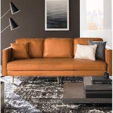 Press the included heat tool against an iron until it turns hot. Modern Contemporary Camel Faux Leather Sofa Allmodern
