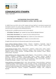 Clicca sulle barre per vedere i dati. Vaccinazione Con Accesso Libero Convocati Per Sabato 3 Aprile I Nati Nel 1935