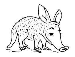 Aardvark coloring page to color, print or download. Printable Aardvark Coloring Page