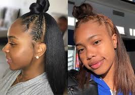 Face shape) latest trend cornrow hair. 12 Head Turning Straight Hairstyles For Black Women
