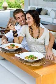 Lunch Together A Young Couple On Vacation Eating Lunch At A Relaxed Outdoor Res Sponsored Couple Vacation Lunch Young Ea Recipe Images Lunch Food